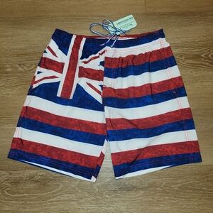 Wailoa Mens Hawaiian Flag Swim Shorts Size Large New